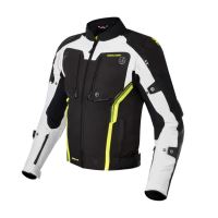 Textilná bunda REBELHORN Borg Black / Light Grey / Fluo