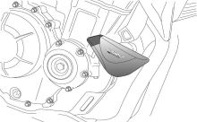 Pádové protektory rámu PUIG PRO 5285N černý s šedou gumou