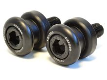 rolny - adaptéry kyvné vidlice pro osazení zadního stojanu, OXFORD (šroub M8, závit 1,0, alu slitina, černé)